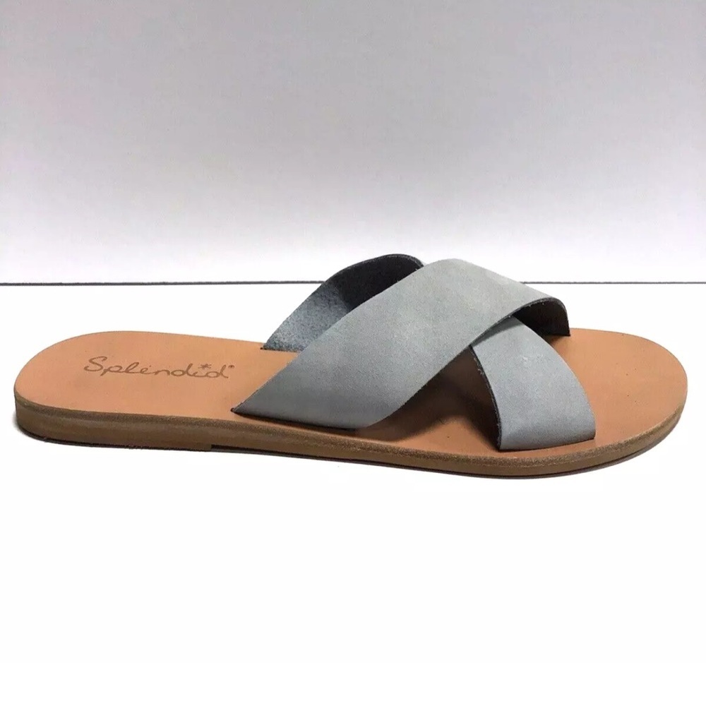 Splendid Women’s Tava, Blue Slide Sandals, Size 10 M.